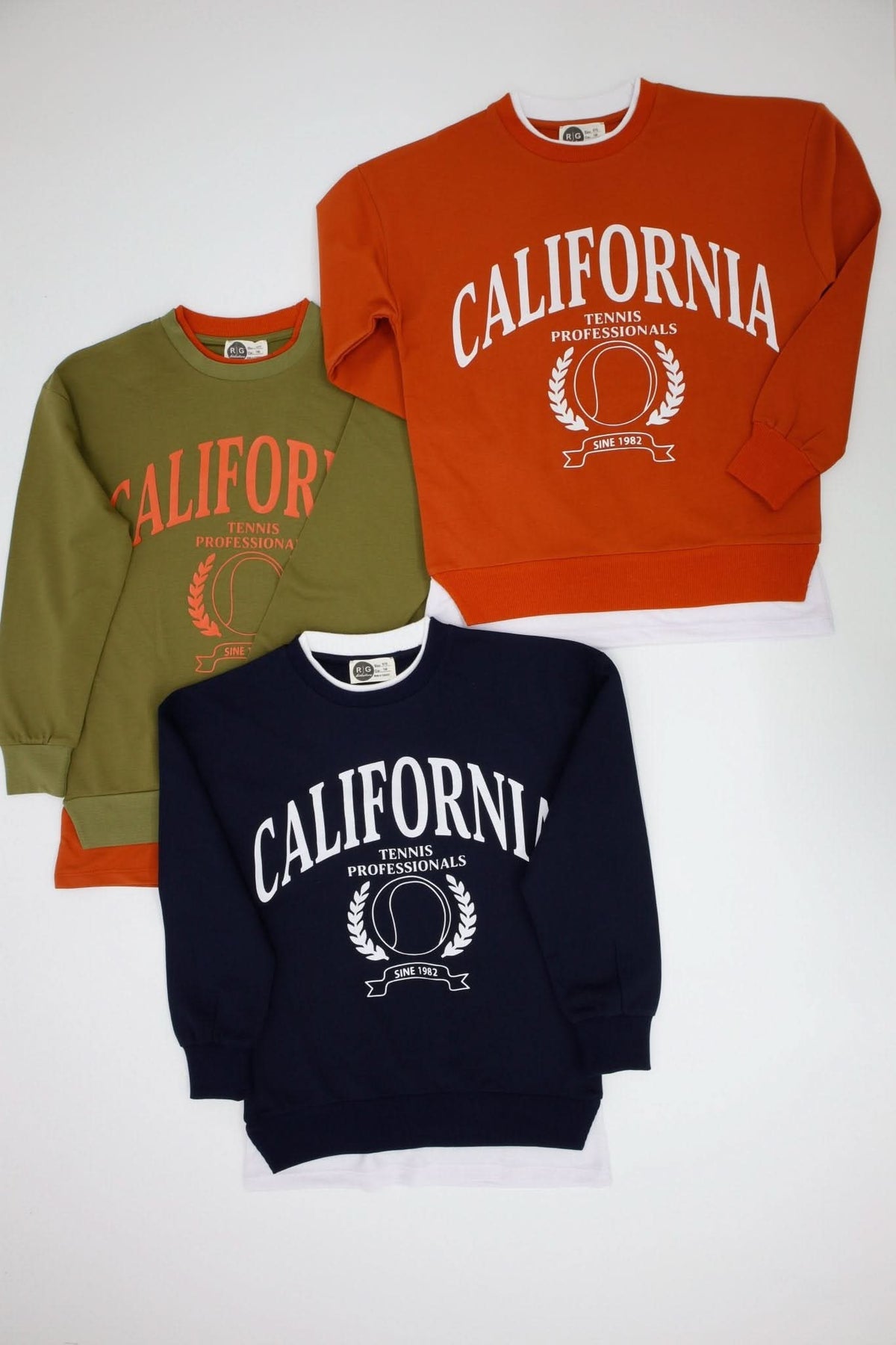 Genç Önü Baskılı Parça Detaylı Sweatshirt | 9–15 Yaş | RG Brand | RG3369 - KİREMİT