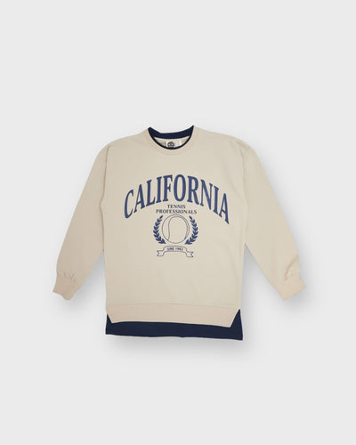 Genç Önü Baskılı Parça Detaylı Sweatshirt | 9–15 Yaş | RG Brand | RG3369 - HAKİ