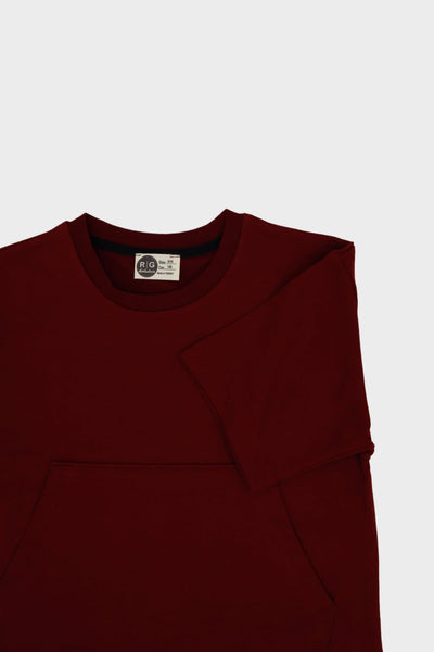 Genç Pamuk Kanguru Cepli Tişört | 9–15 Yaş | RG Brand | RG3382 - BORDO