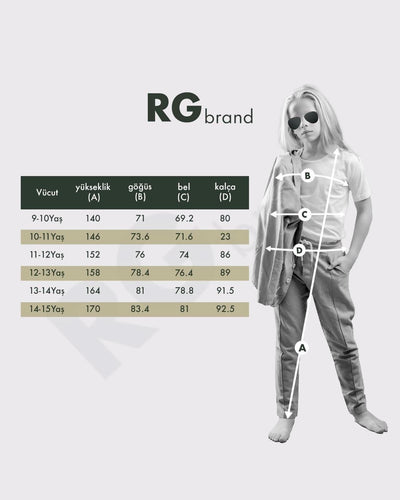 Genç Kız Çocuk Tayt | 5–13 Yaş | RG3148 - KIRMIZI