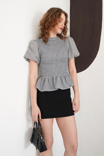Gipeli Crew Neck T Wholesale Blouse - Black | D2999 - Topshow