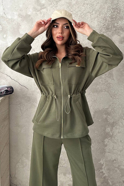 Khaki Two-Piece Set