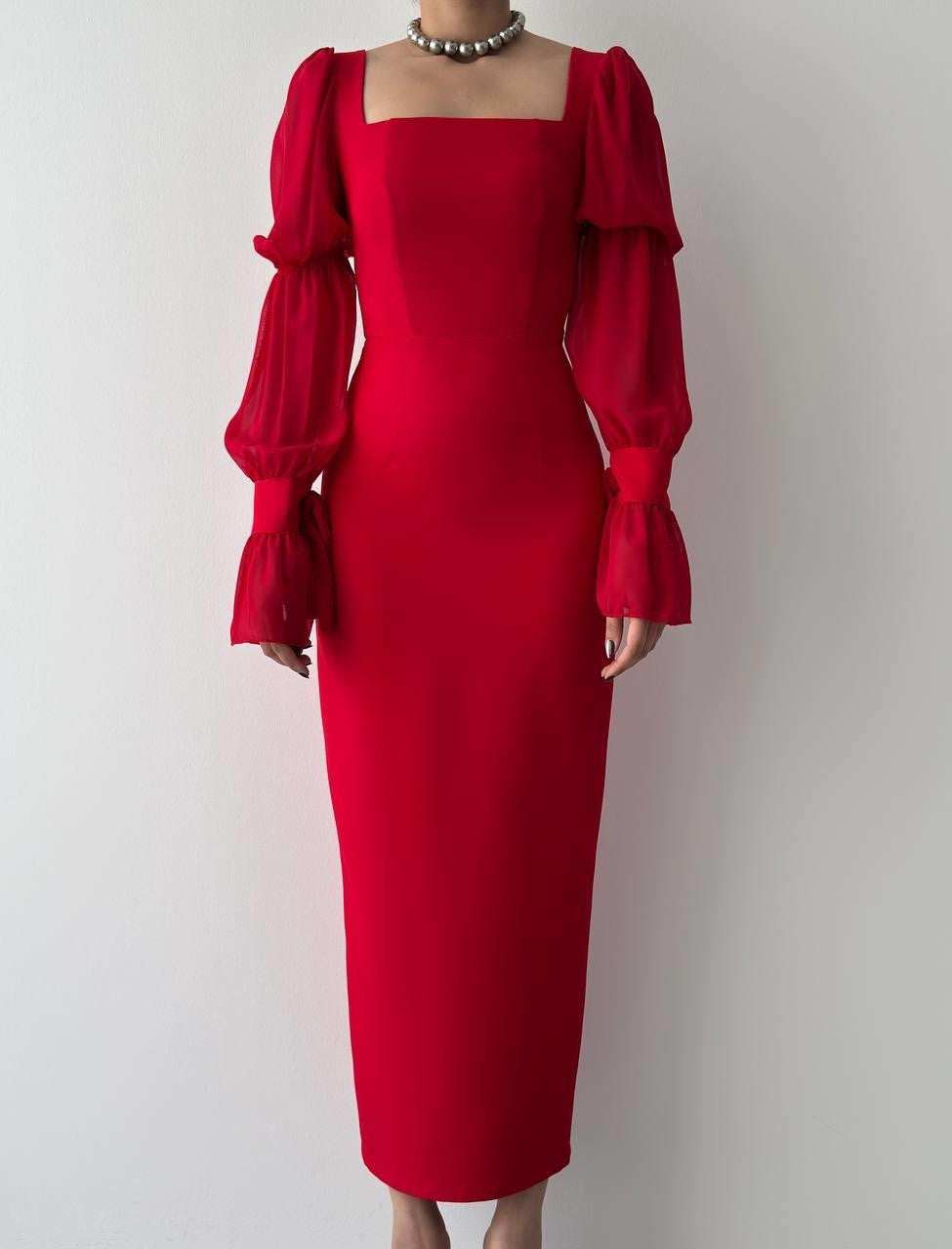 Rochie Hare cu volane pe mâneci
