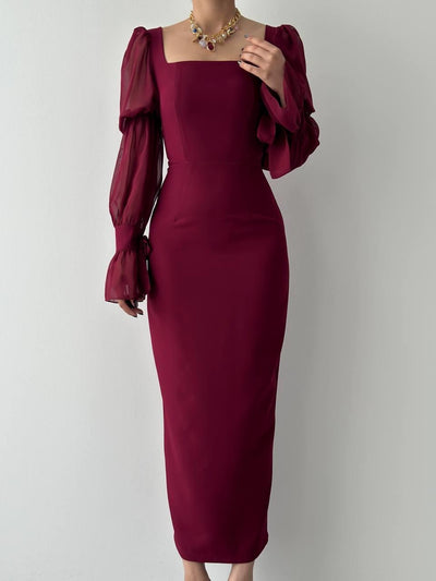 Rochie Hare cu volane pe mâneci