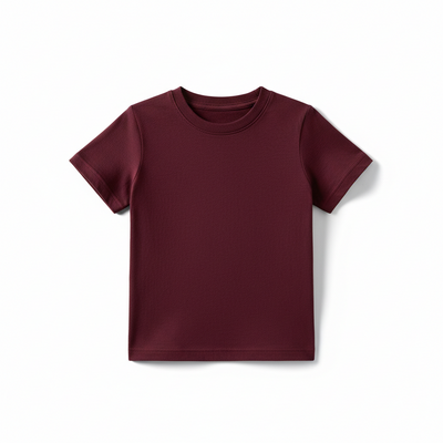 Çocuk Pamuklu Basic Tişört | 3–9 Yaş | RG Brand | RG1583 - BORDO