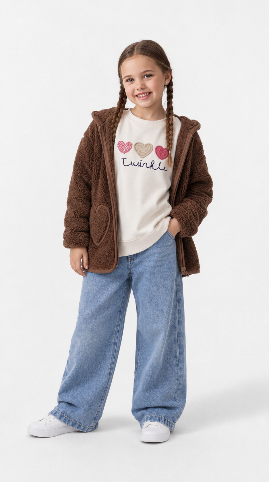 HIRKA  7-10 YAŞ  KUZU POLAR LR-9146-R - Kahve