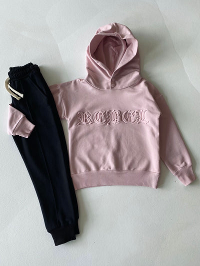 Çocuk Kapüşonlu Eşofman Takımı | RG Brand | 3–9 Yaş | RG1484 - PEMBE