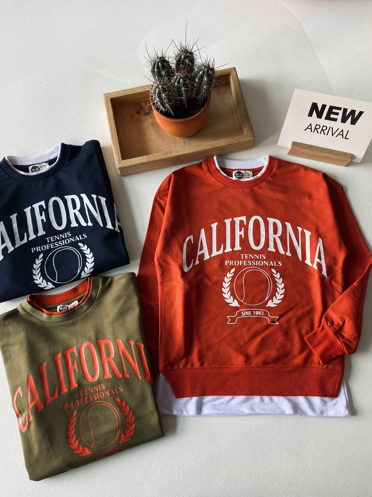 Genç Önü Baskılı Parça Detaylı Sweatshirt | 9–15 Yaş | RG Brand | RG3369 - KİREMİT