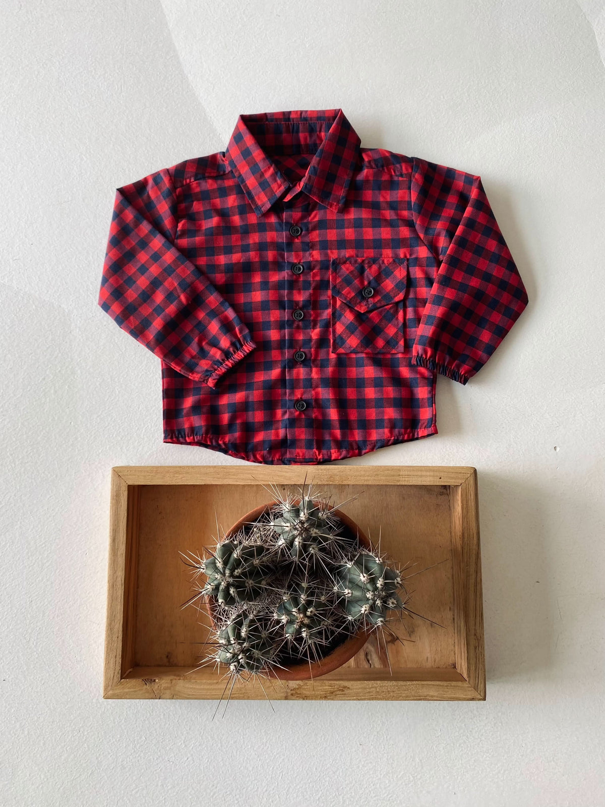 Bebek Ekose Desenli Gömlek | 6 Ay – 3 Yaş | Pamuklu Bebek Gömleği | Günlük ve Şık | RG302 - YEŞİL