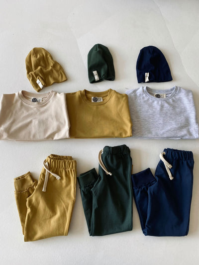 Çocuk Kazak, Bere ve Eşofman Takımı | RG Brand | 3–9 Yaş | RG1482 - HARDAL