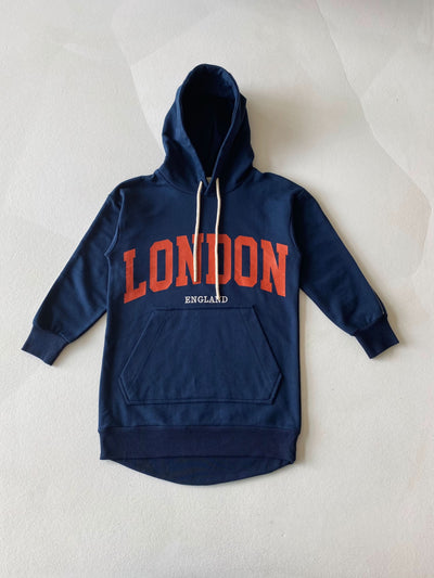 Kız Çocuk Kapüşonlu Sweat Elbise | 3–9 Yaş | RG Brand | RG1509 - EKRU