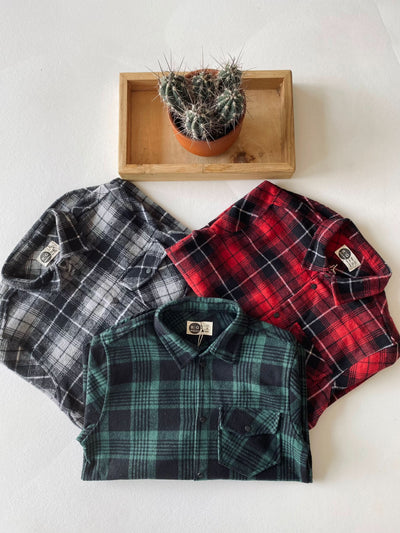 Genç Çıtçıtlı Cepli Oduncu Gömleği | 9–15 Yaş | RG Brand | RG3351 - BORDO