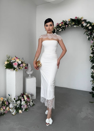 Rochie detaliată Jecan Omuz Pelerin