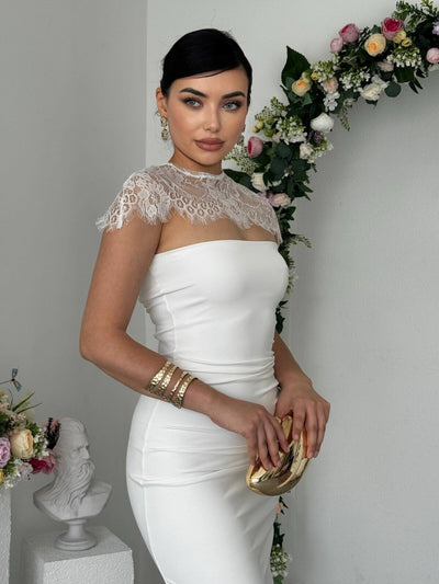 Rochie detaliată Jecan Omuz Pelerin