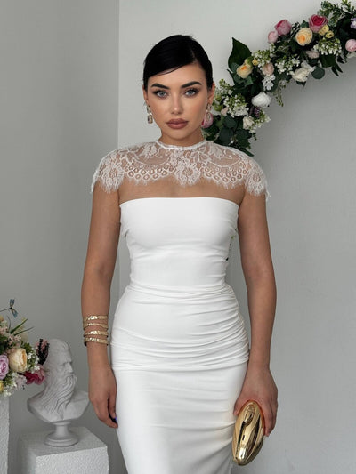 Rochie detaliată Jecan Omuz Pelerin