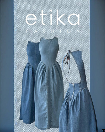Rochie din denim Jere cu decupaj la spate
