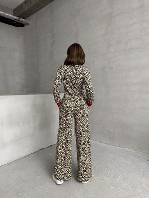 Tricouri cu guler polo en-gros - Leopard închis