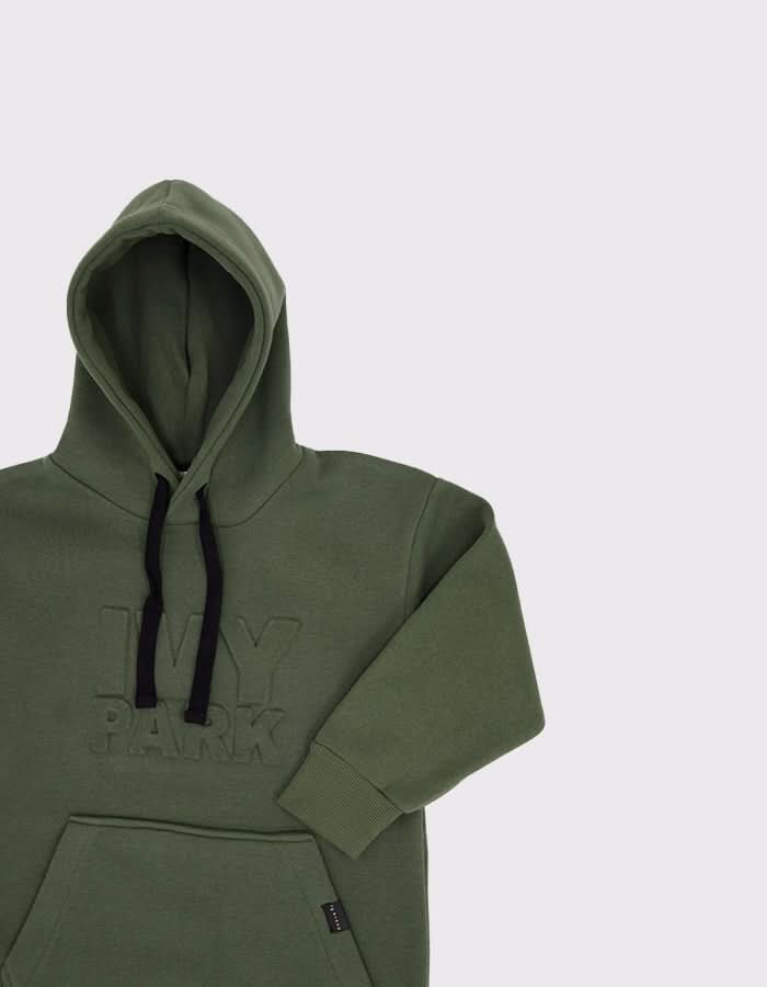 Çocuk Kabartmalı Baskı Detaylı Kapüşonlu Sweat Elbise | 3–9 Yaş | RG Brand | RG1422 - SİYAH