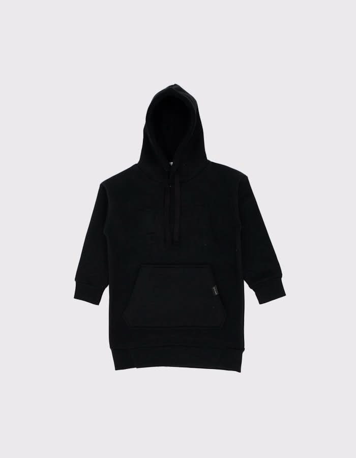 Kids' Hooded Sweatshirt with Embossed Print Detail | Ages 3-9 | RG Brand | RG1422 - BLACK