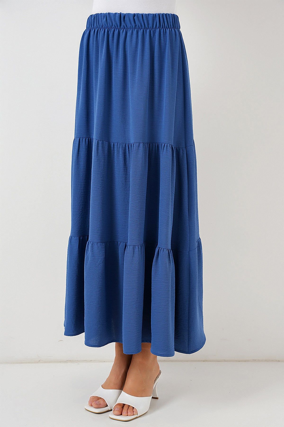Fustă Lungă Din Airobine Damă 8048 - Indigo
