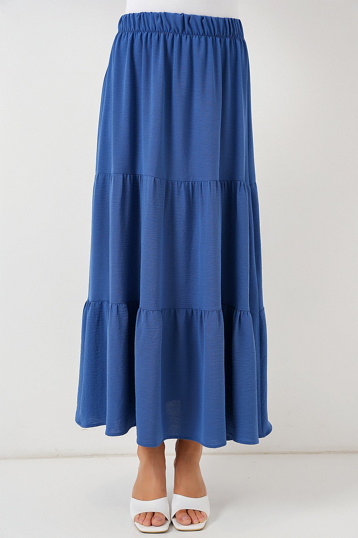 Fustă Lungă Din Airobine Damă 8048 - Indigo