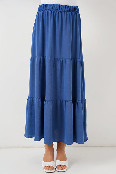 Fustă Lungă Din Airobine Damă 8048 - Indigo