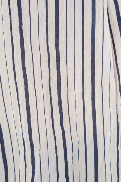 Kadın Çizgili Oversize Bluz 967 - F.Lacivert