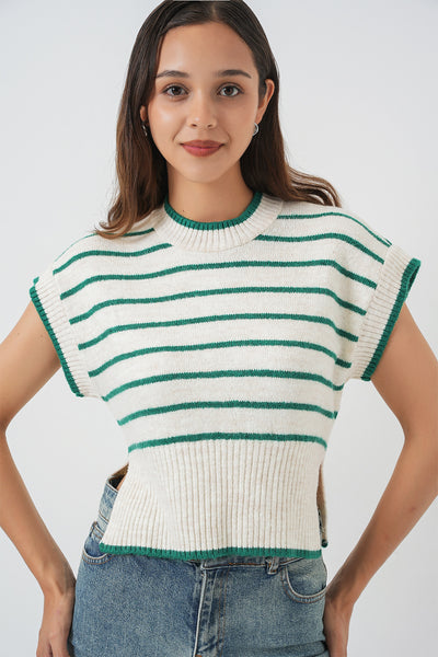 Pulover din Tricot Dungat 15926 - Verde Smarald