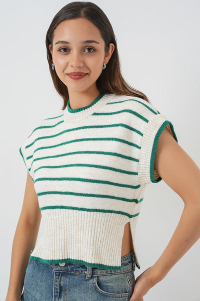 Pulover din Tricot Dungat 15926 - Verde Smarald