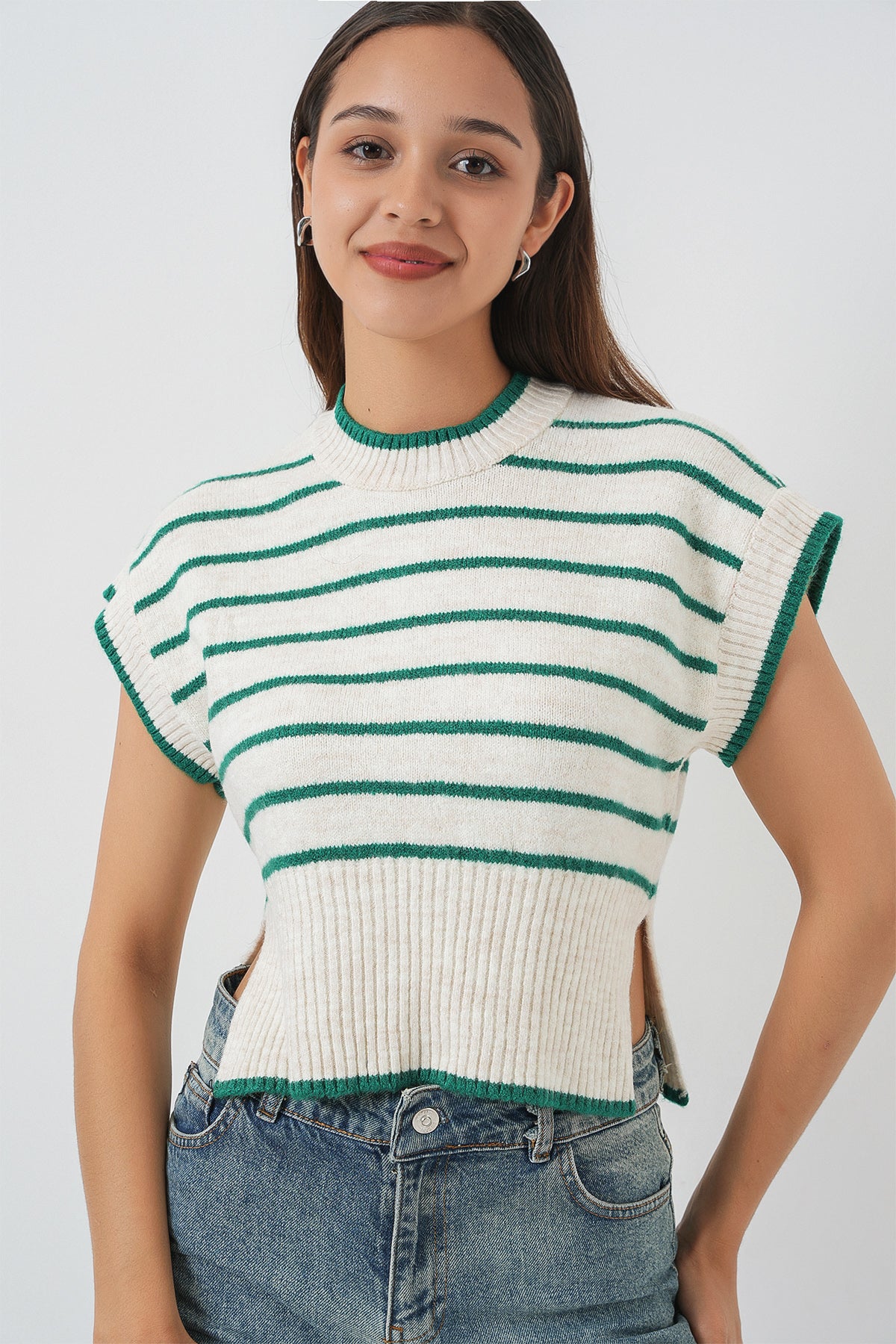 Pulover din Tricot Dungat 15926 - Verde Smarald