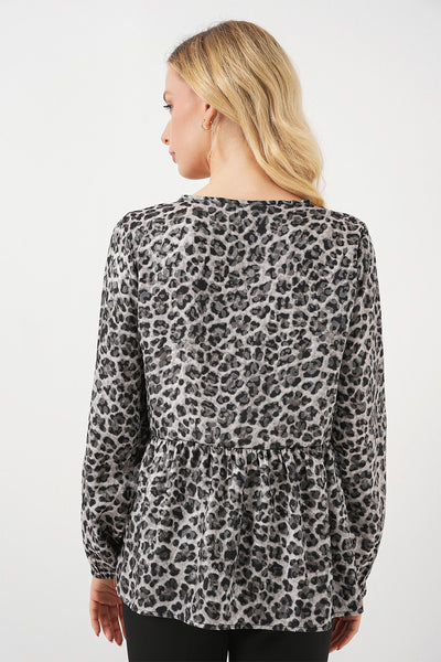 Bluza Decorativă cu Mâneci Lungi 970 - Antracit