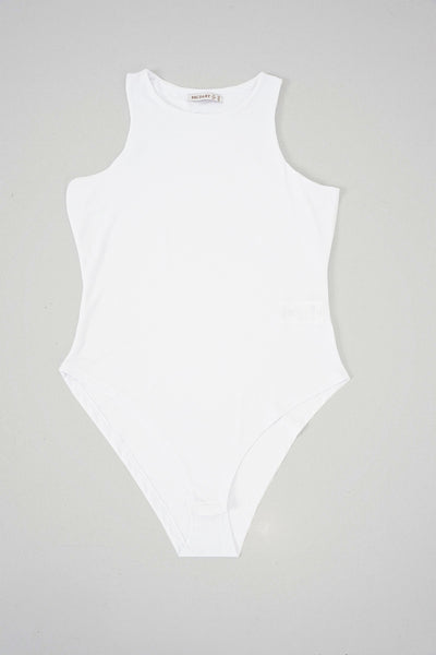 Kadın Halter Yaka Çıtçıtlı Body 972 - Beyaz