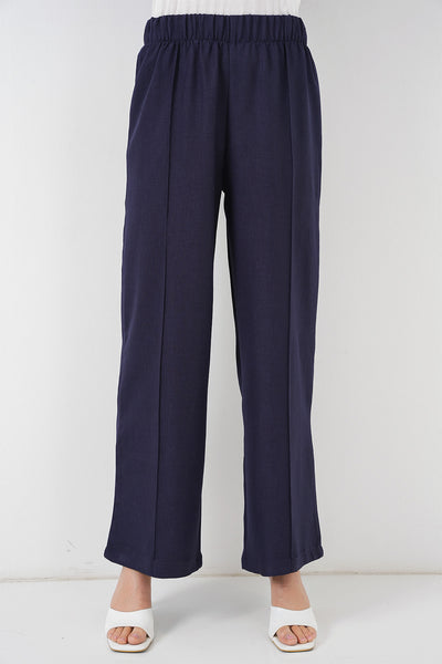 Costum Kimono Linen Damă Dublu 6727 - Albastru Închis