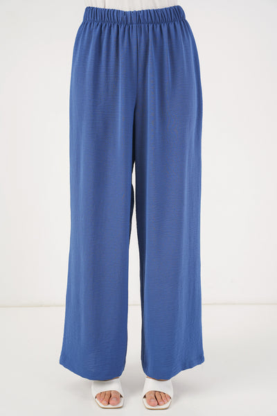 Set din Două Piese: Tunica cu Legătură Frontală și Pantaloni 6744 - Indigo