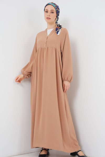 Rochie Lungă Tesettür 2525 - Bej