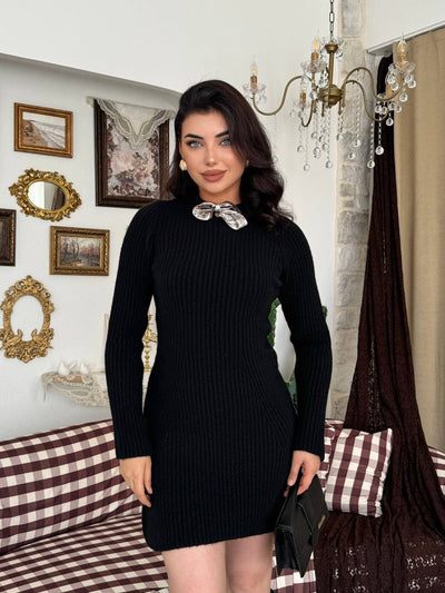 Keans Fular Detaylı Elbise