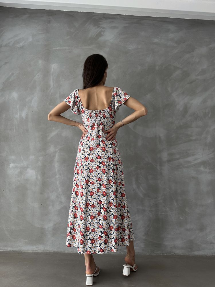 Topshow Red Floral Print Wholesale Dress