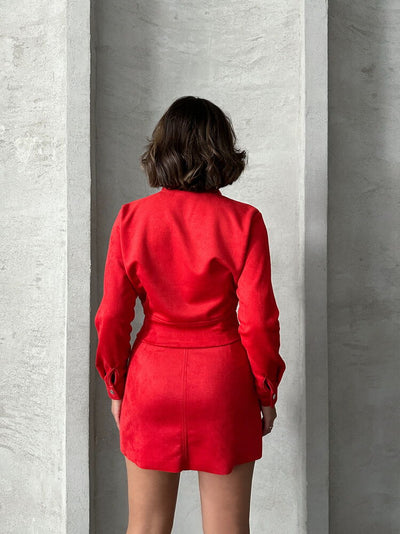 Wholesale Zippered Jacket - Red