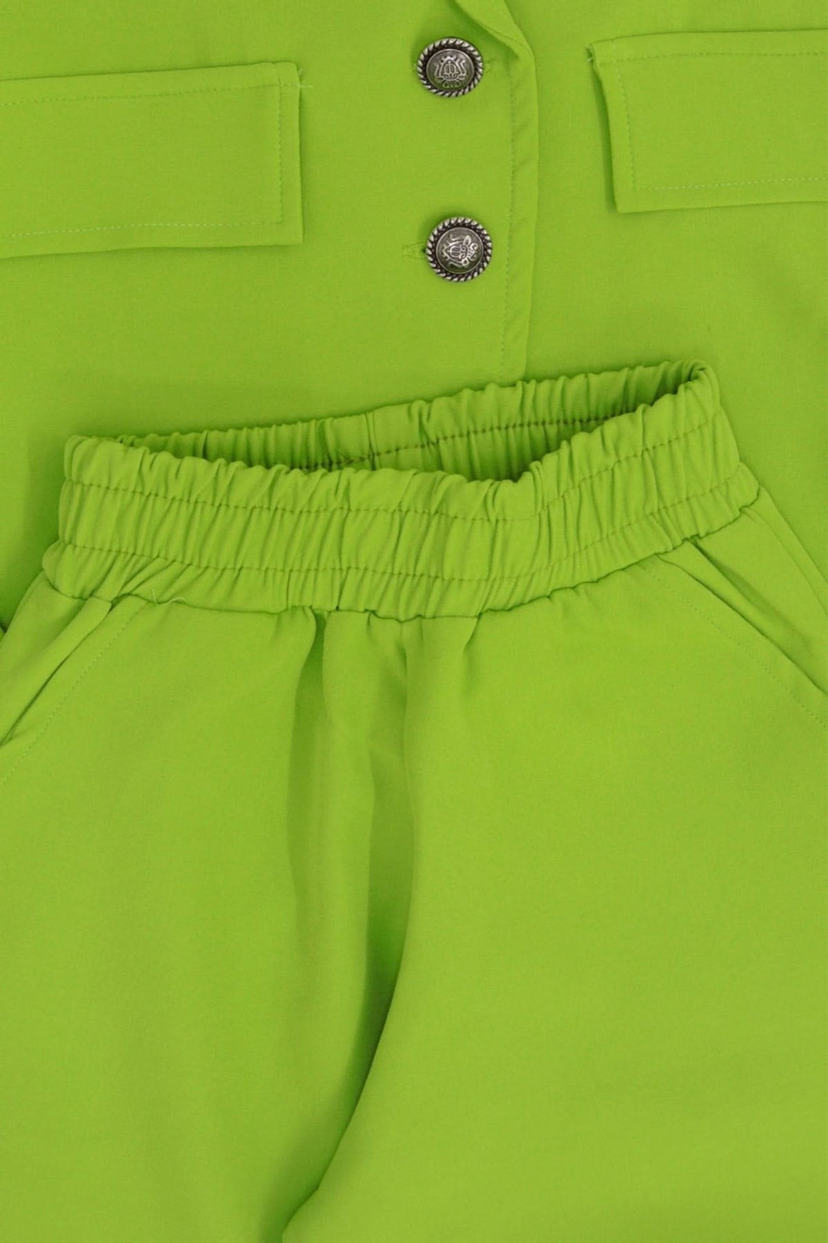 Kız Çocuk 4’lü Ceket Tişört Pantolon Seti | 3–9 Yaş | RG Brand | RG1504 - AÇIK YEŞİL