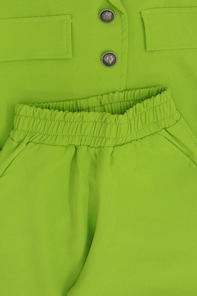 Kız Çocuk 4’lü Ceket Tişört Pantolon Seti | 3–9 Yaş | RG Brand | RG1504 - AÇIK YEŞİL