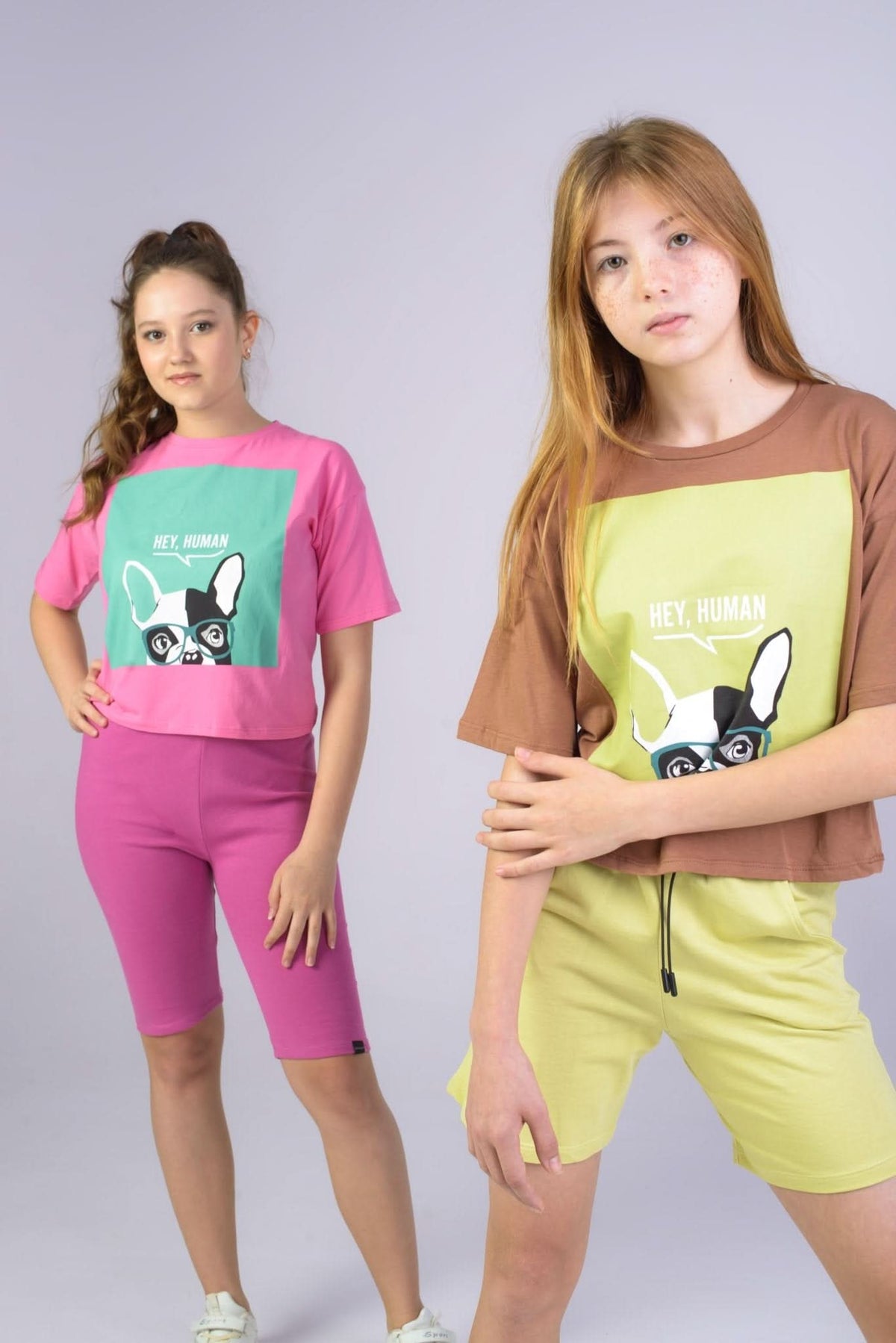 Kız Çocuk Baskılı Üst ve Alt Takım | 9–15 Yaş | RG Brand | RG3272 - KAHVERENGİ