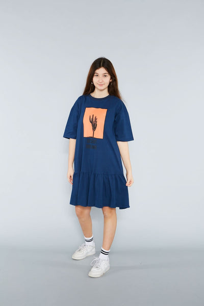 Girls' Desert Pattern Dress | Ages 9-15 | RG Brand | RG3291 - NAVY BLUE