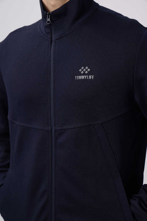 Tommylife Toptan Yüzeyi Dokulu Rahat Form Erkek Eşofman Takım 85273 Lacivert