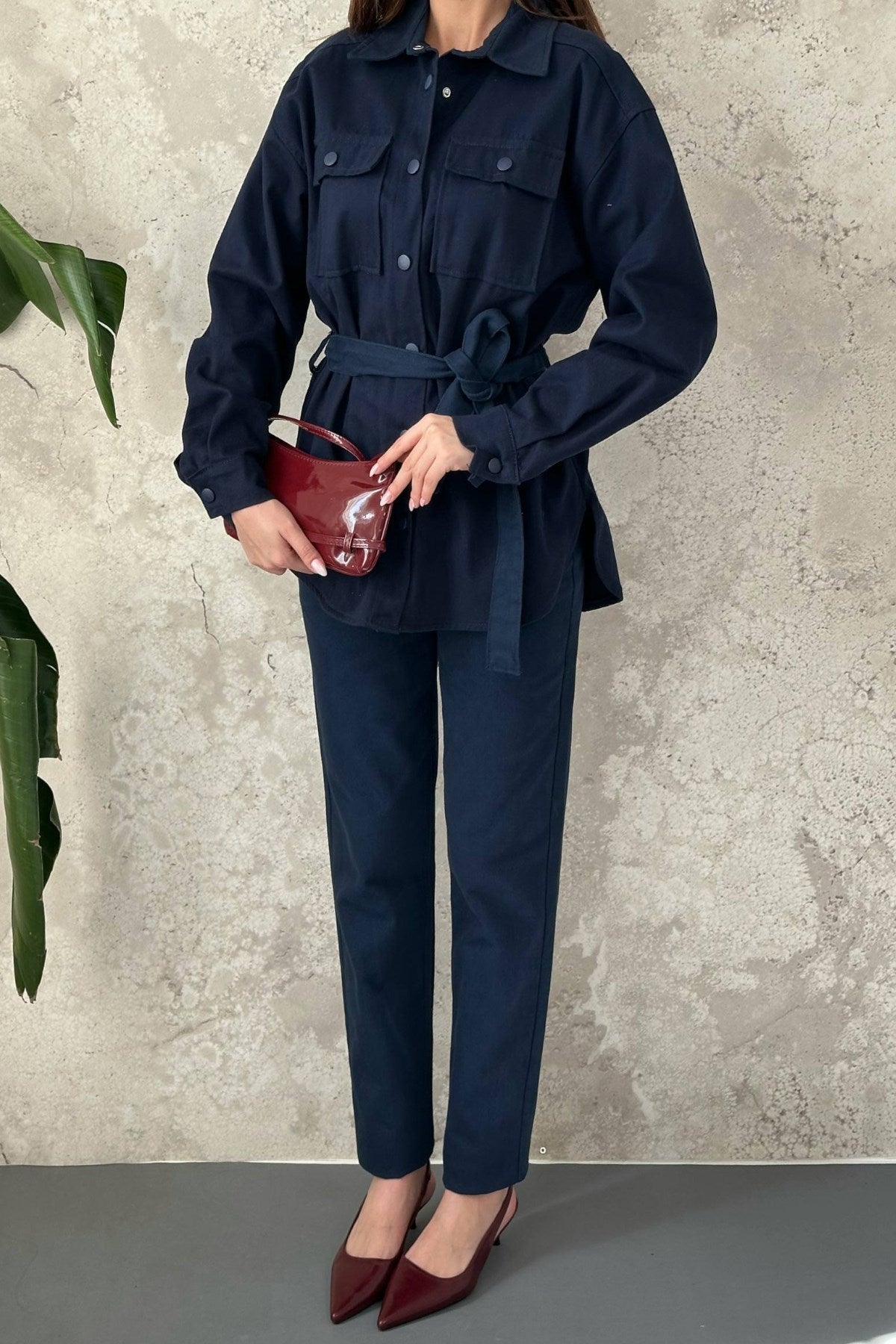 Lacivert Gabardin Takım