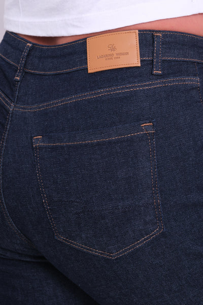 Yüksek Bel Battal Kesim Boru Paça Rinse Jean Pantolon