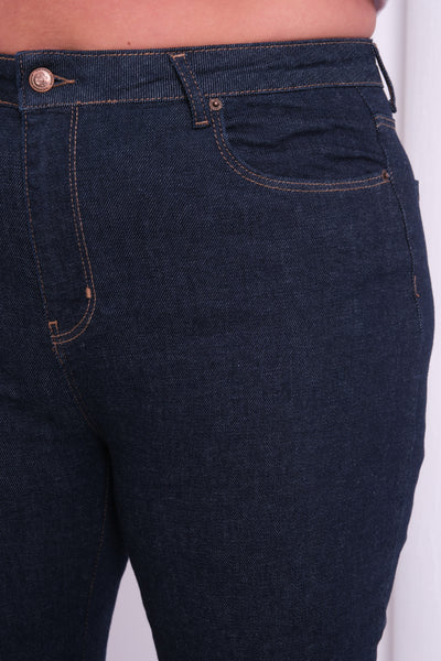 Yüksek Bel Battal Kesim Boru Paça Rinse Jean Pantolon