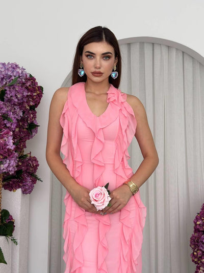 Rochie Lea cu volane
