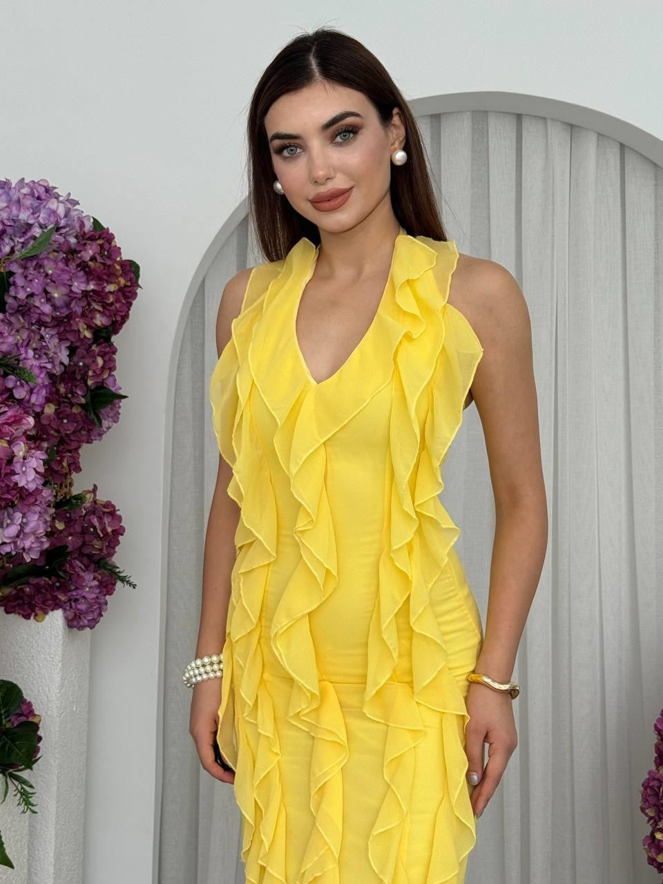 Rochie Lea cu volane