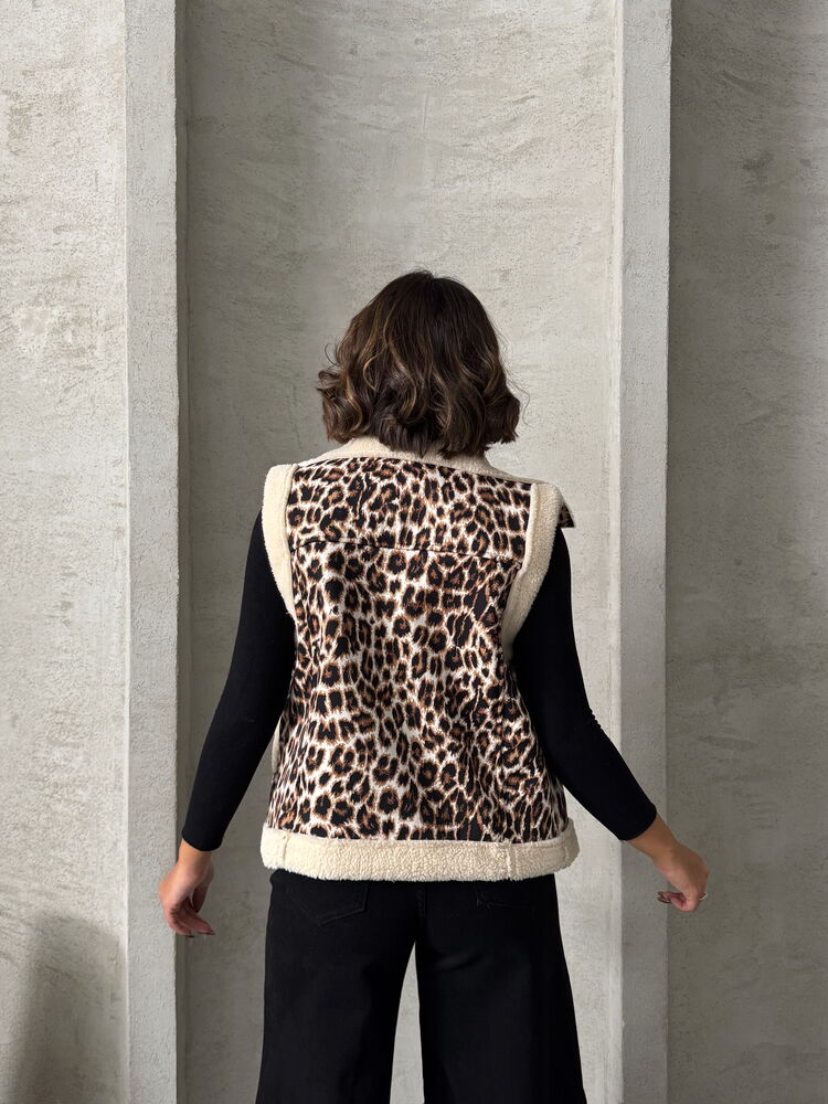 Vestă de pluș en-gros - Leopard D1