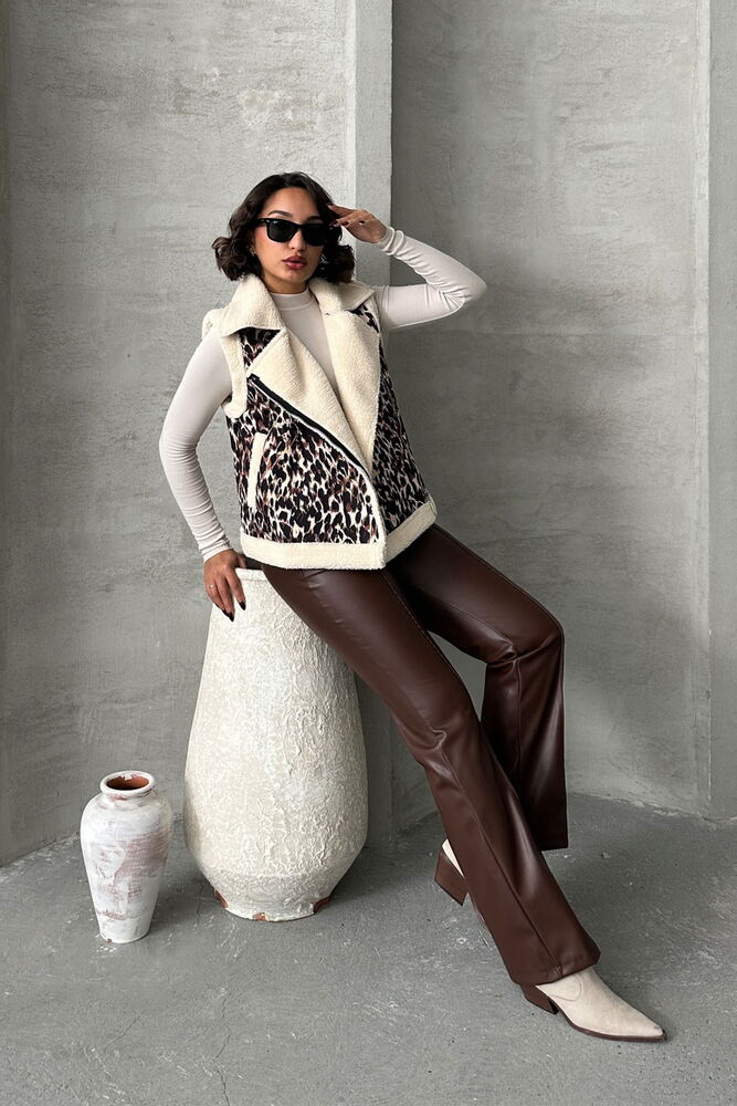 Plush Wholesale Vest - Leopard D2